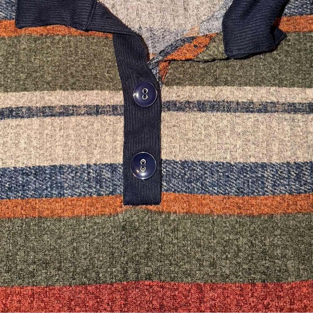 Available by Angela Fashion Striped Large Sweater Dress, Fall Colors, 70’s Style - Picture 3 of 5